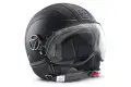 Casco Jet Momo Design Avio Nero opaco outline argento