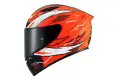 Casco integrale Suomy Track-1 404 MATT E06 Arancione fluo in fibra