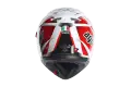 Casco integrale Agv K-3 SV rookie bianco gunmetal rosso