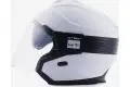 Casco jet Blauer HACKER in fibra bianco nero lucido