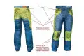 Jeans moto Motto ITALIA con rinforzi in Fibra Aramidica blu chiaro