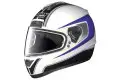 Casco moto Nolan N63 Outrun bianco-blu