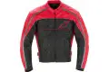 Giacca moto in pelle Alpinestars Spinner nero-rosso