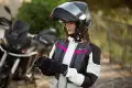 Giacca moto donna Befast BABYLON Lady CE certificata Nero Grigio chiaro