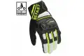 Guanti moto pelle Befast SUPPORTER CE Certificati Nero Bianco Giallo Fluo
