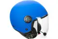 Casco jet Befast Rapid Connect Blu Opaco con interfono integrato