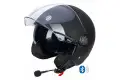 Casco jet Befast Rapid Connect Nero Opaco con interfono integrato