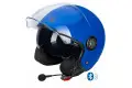 Casco jet Befast Rapid Connect Blu Opaco con interfono integrato