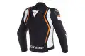 Giacca moto touring Dainese DYNO Nero Bianco Arancio Fluo