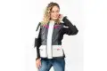 Giacca moto donna Befast BABYLON Lady CE certificata Nero Grigio chiaro