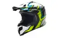 Casco cross Befast Mud Line Blu Giallo Bianco