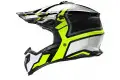 Casco cross Befast Mud Line Argento Giallo Bianco