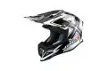 Casco cross Just1 Mister X Bianco