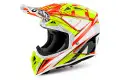 Casco cross Airoh Aviator 2.2 Double in fibra arancione lucido