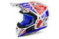 Casco cross Airoh Aviator 2.2 Six days 2018 in fibra rosso lucido