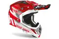 Casco cross Airoh Aviator 2.3 Novak in fibra Cromo Rosso