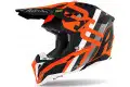 Casco cross Airoh Aviator 3 Rainbow in carbonio Arancio opaco