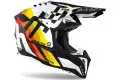 Casco cross Airoh Aviator 3 Rainbow in carbonio Bianco lucido