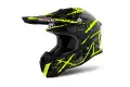 Casco cross Airoh Terminator Open Vision Carnage in fibra giallo opaco