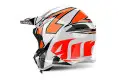 Casco cross Airoh Terminator Open Vision Shock in fibra arancione lucido