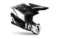 Casco cross Airoh TWIST 3 THUNDER Nero Bianco lucido