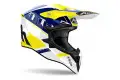 Casco cross Airoh WRAAAP FEEL Giallo Blu lucido