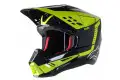 Casco cross Alpinestars S-M5 BEAM Nero Antracite Giallo Fluo lucido