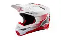 Casco cross Alpinestars SUPERTECH S-M10 UNITE HELMET ECE 22.06 Rosso Bianco Lucido