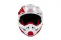 Casco cross Alpinestars SUPERTECH S-M10 UNITE HELMET ECE 22.06 Rosso Bianco Lucido