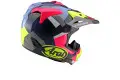 Casco cross Arai MX-V BLOCK PINK in fibra Rosa Giallo fluo Blu