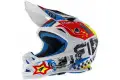 Casco cross bambino Ufo Plast ONYX GRAFFITI Bianco Rosso Giallo Fluo