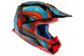 Casco cross FX-cross Piston MC4 azzurro arancio