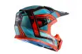 Casco cross FX-cross Piston MC4 azzurro arancio