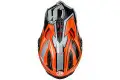 Casco cross Just1 J12 Flame in carbonio arancio argento