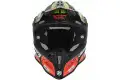 Casco cross Just1 J12 Vector in carbonio Rosso Verde lime Carbon
