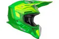 Casco cross Just1 J18 Pulsar in fibra Verde Lime fluo Opaco