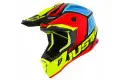 Casco cross Just1 J38 Blade Blu Giallo Rosso Nero