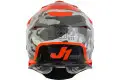 Casco cross Just1 J39 KINETIC Camo Grigio Rosso Fluo Arancio