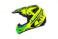 Casco cross KYT Cross Over Ktime giallo verde fluo