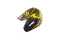 Casco cross KYT Cross Over Power nero giallo fluo