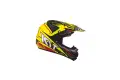 Casco cross KYT Cross Over Power nero giallo fluo