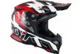 Casco cross Kyt SKYHAWK DIGGER in fibra Bianco Rosso