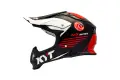 Casco cross KYT Strike Eagle K-MX in fibra nero rosso