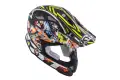 Casco cross KYT Strike Eagle New York in fibra giallo fluo