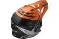 Casco cross LS2 MX437 Fast Core Nero Opaco Arancio Lucido