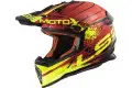 Casco cross LS2 MX437 FAST GATOR Rosso