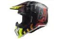 Casco Cross LS2 MX703 C X-FORCE BARRIER in Carbonio Giallo Rosso ECE 22-06