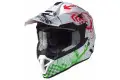 Casco cross Premier Exige RX 8 Bianco verde rosso