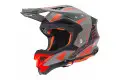 Casco cross UFO Diamond in fibra Nero opaco Arancio