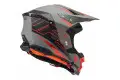 Casco cross UFO Diamond in fibra Nero opaco Arancio